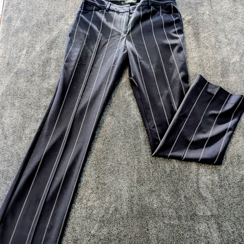 Navy Pinstripe Pants